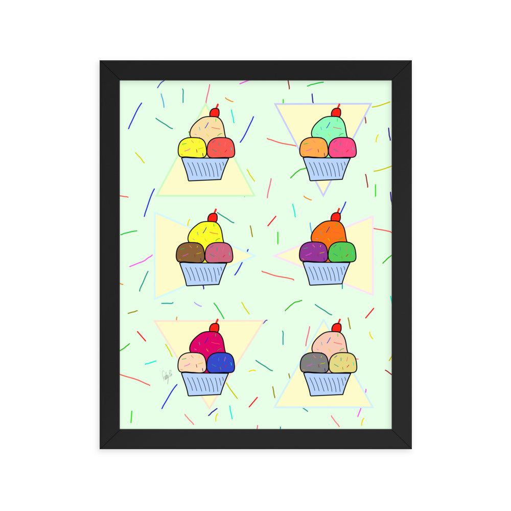 Ice cream time framed poster