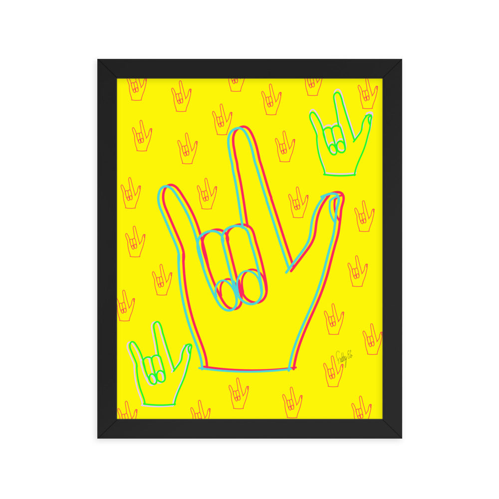 I love you sign language framed poster