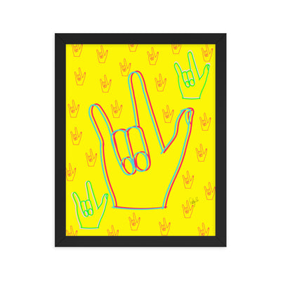 I love you sign language framed poster