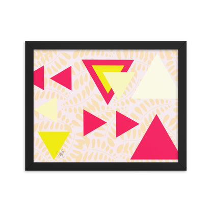 Triangular petals framed poster