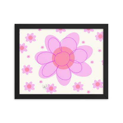 Pink Flower framed poster