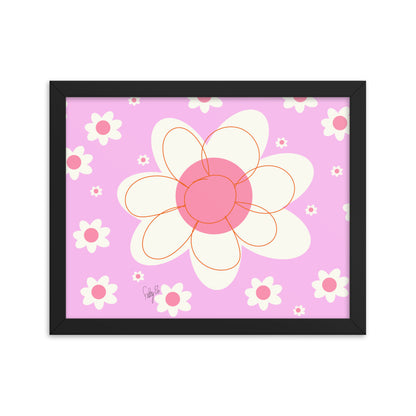 Yellow flower framed poster