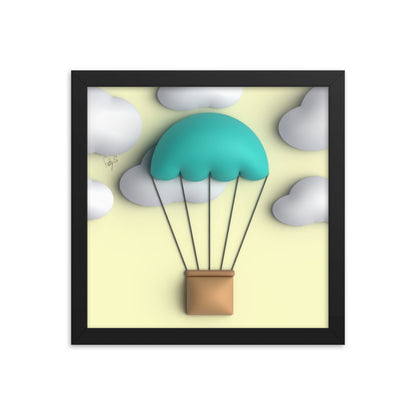 Air ballon framed poster