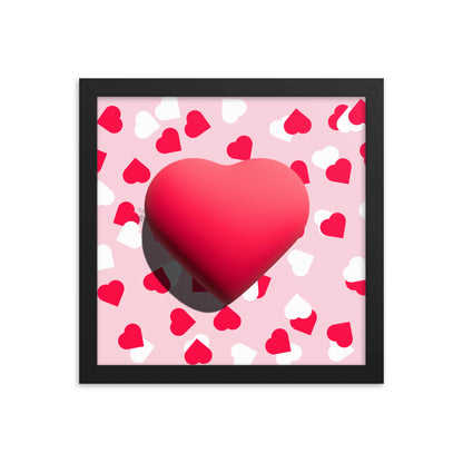 Valentines heart for love framed poster