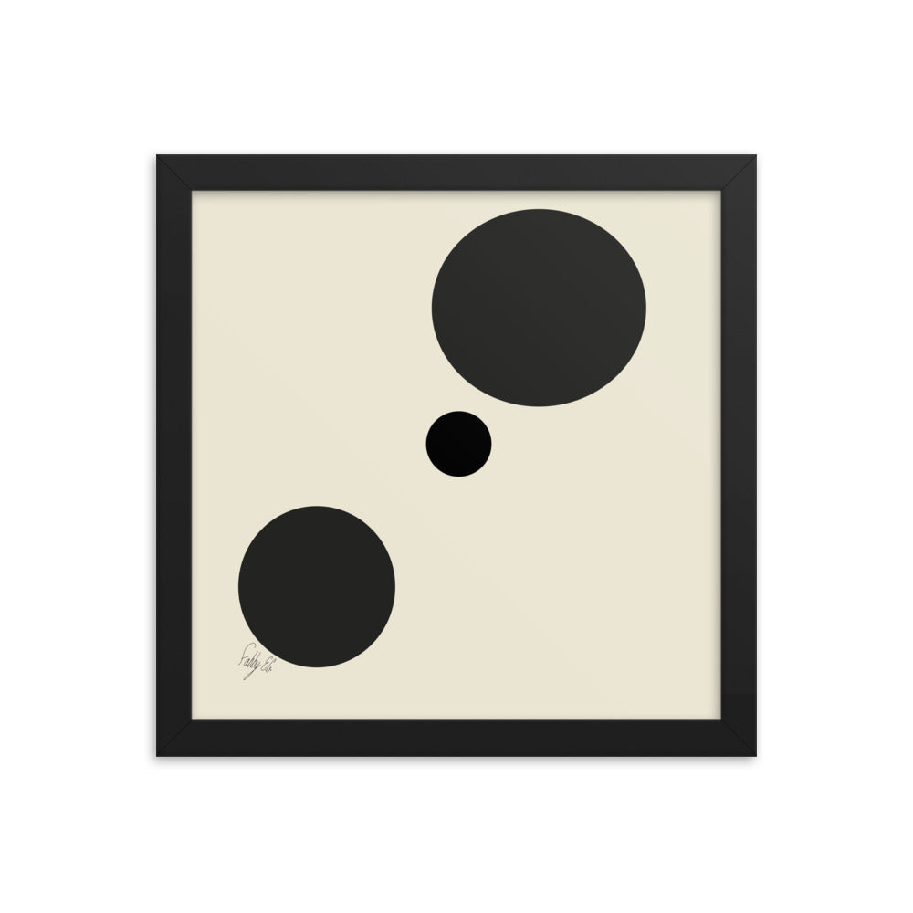 Type A dots framed poster