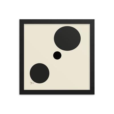 Type A dots framed poster
