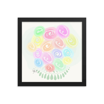 Bouquet of flowers framed poster