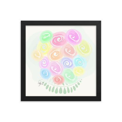 Bouquet of flowers framed poster