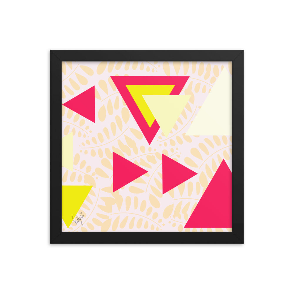 Triangular petals framed poster