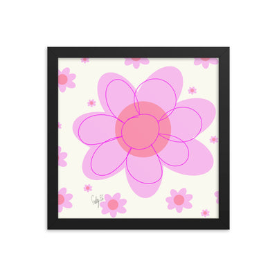 Pink Flower framed poster