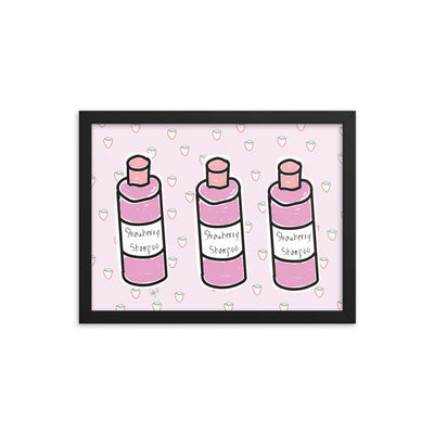 Strawberry shampoo framed poster