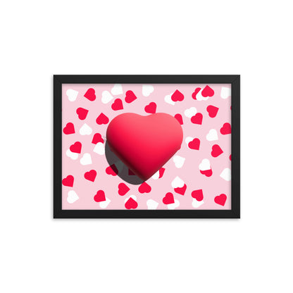 Valentines heart for love framed poster