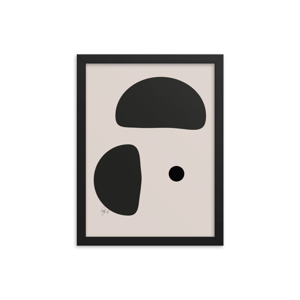 Opposite dots Merino framed poster