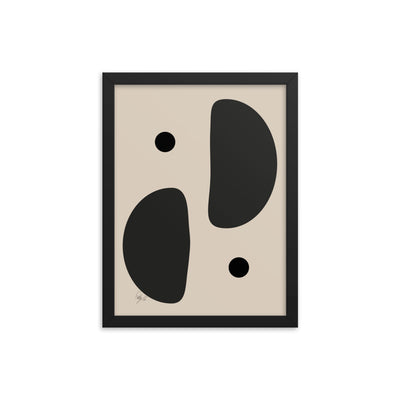 Mirror effect dots pale framed poster