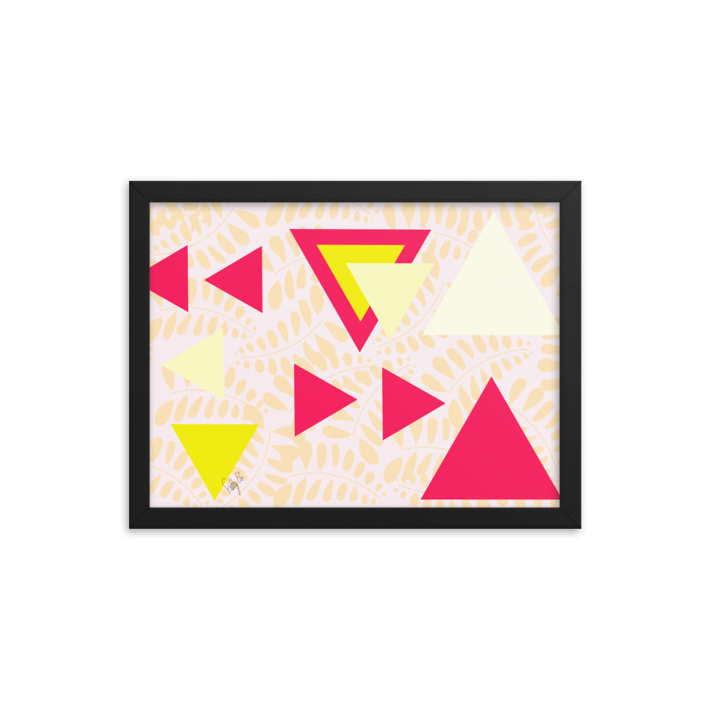 Triangular petals framed poster