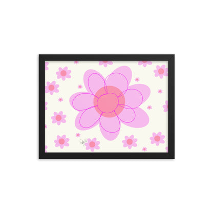 Pink Flower framed poster