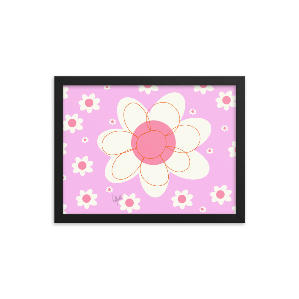 Yellow flower framed poster