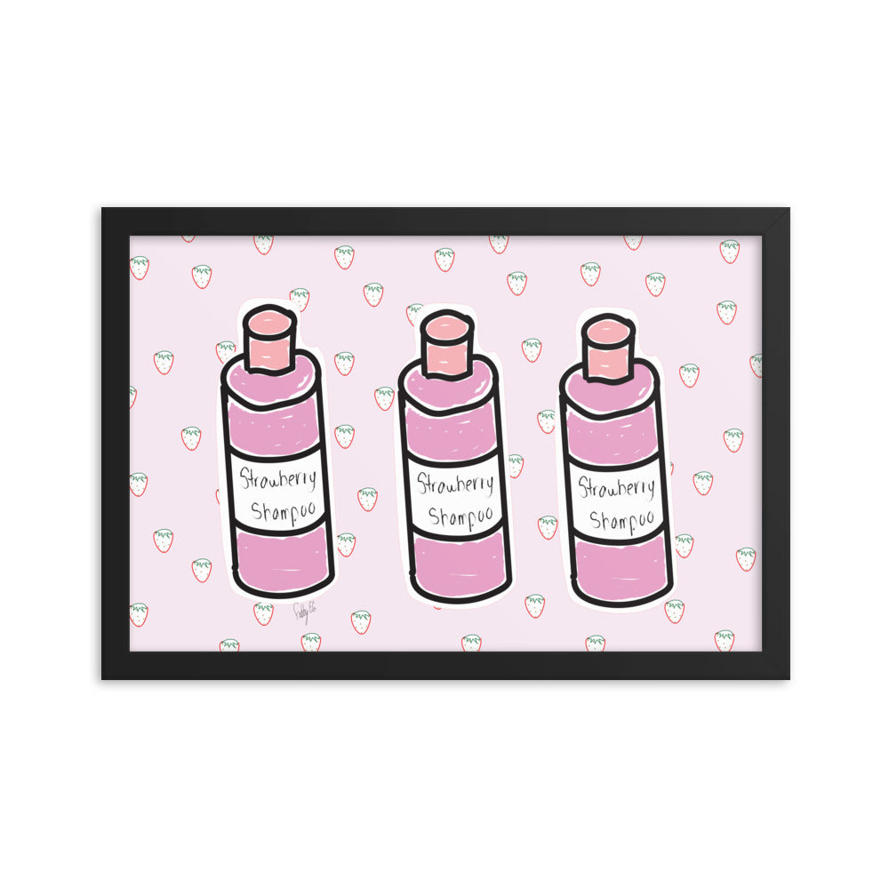 Strawberry shampoo framed poster