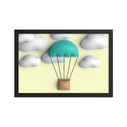 Air ballon framed poster