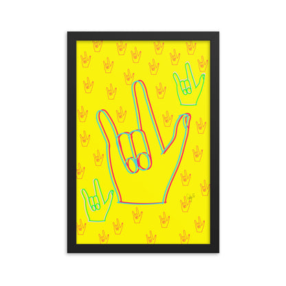 I love you sign language framed poster