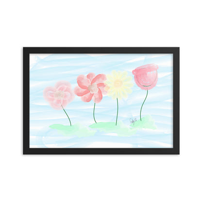 Buy myself flowers framed poster