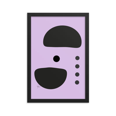 Dots taking sides fog framed poster
