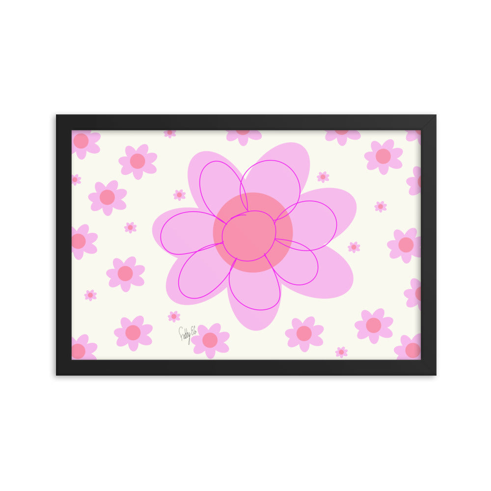 Pink Flower framed poster