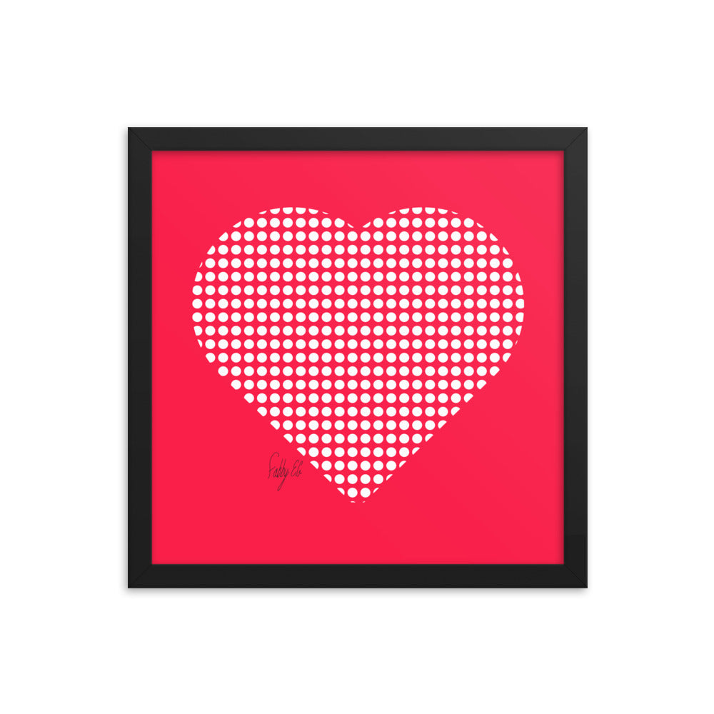 In love (dotted heart) framed poster