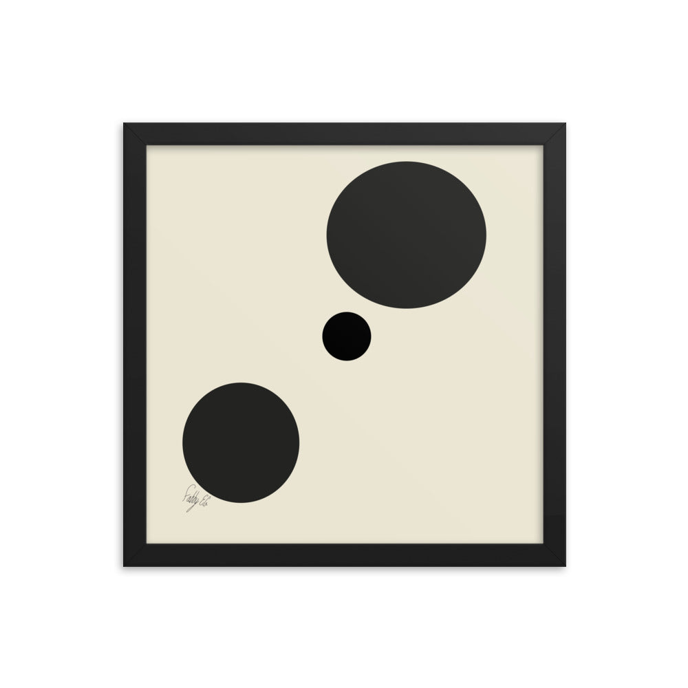 Type A dots framed poster