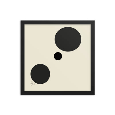 Type A dots framed poster