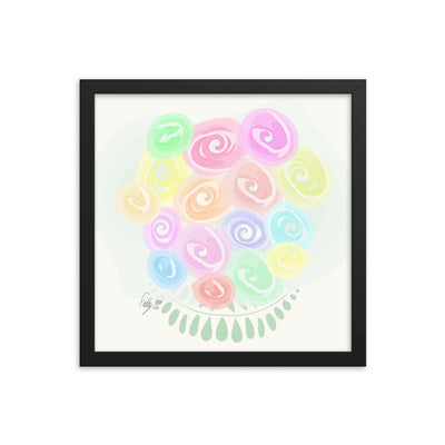 Bouquet of flowers framed poster