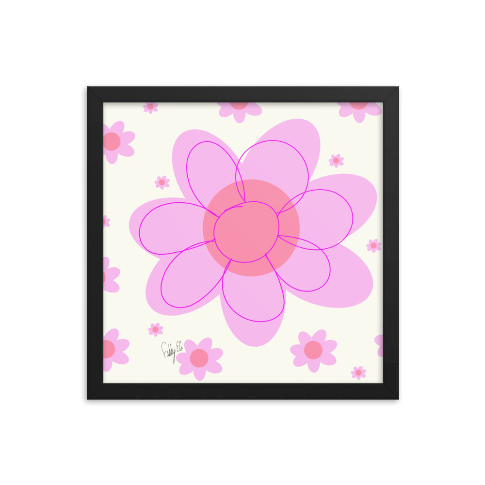 Pink Flower framed poster