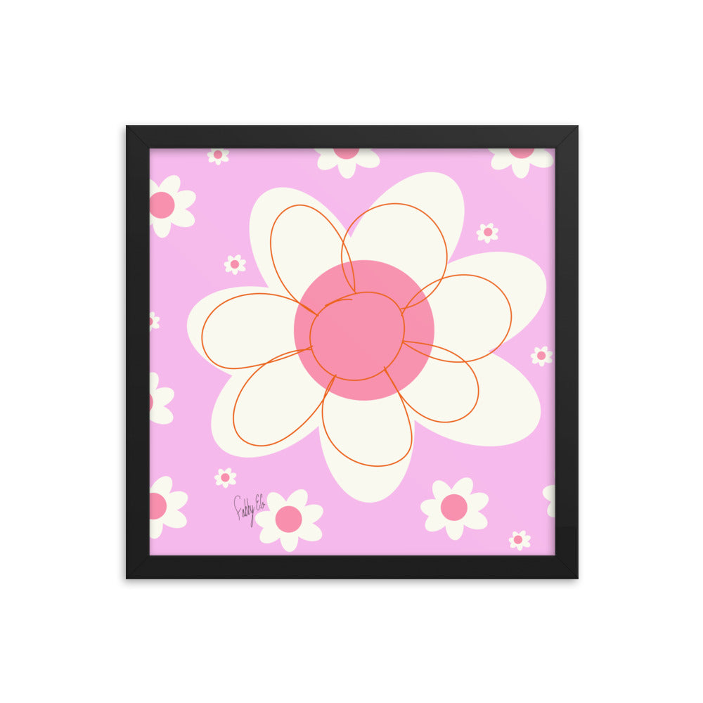 Yellow flower framed poster