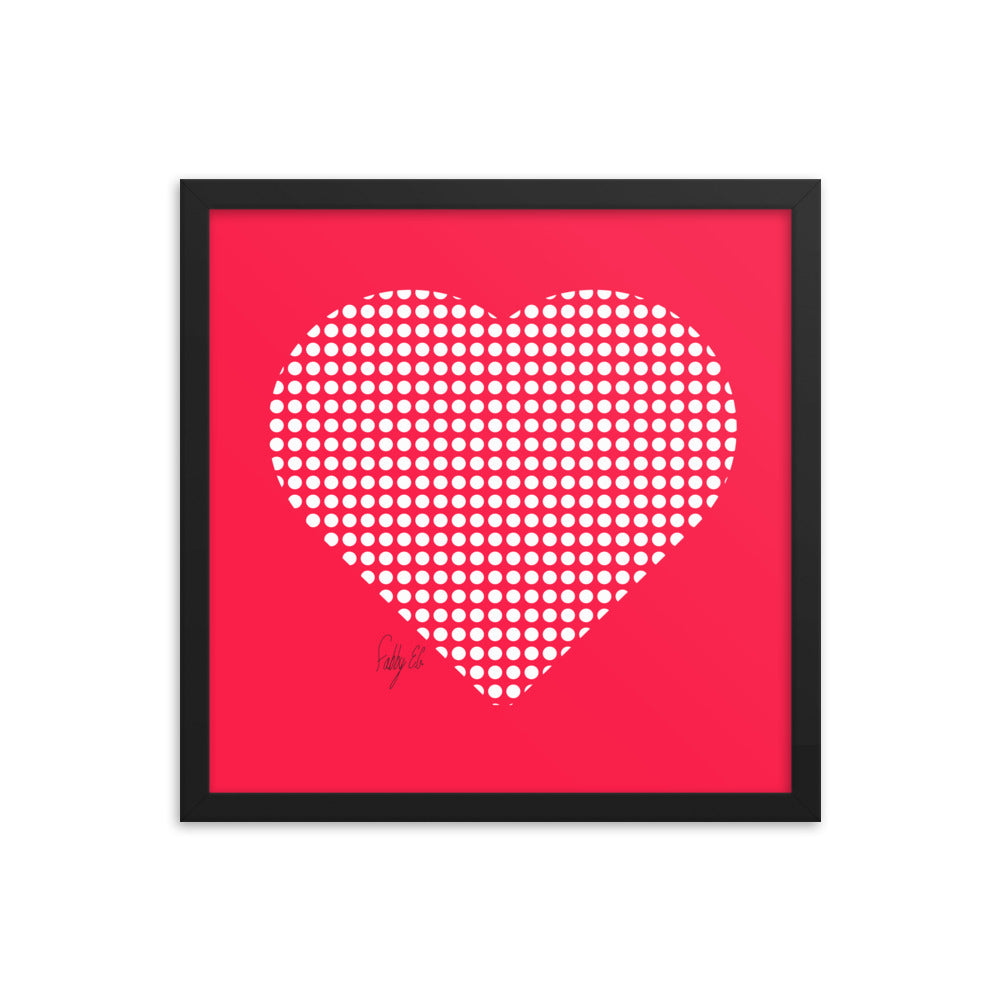 In love (dotted heart) framed poster