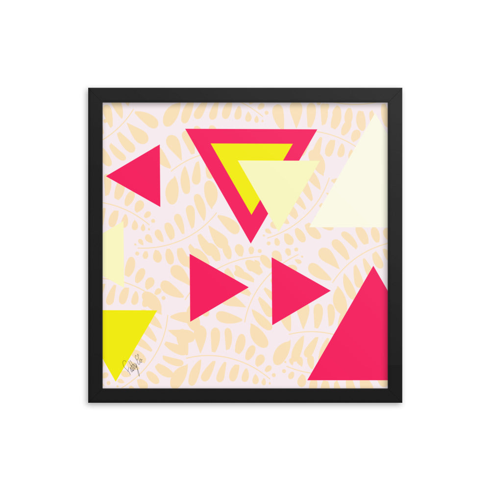 Triangular petals framed poster