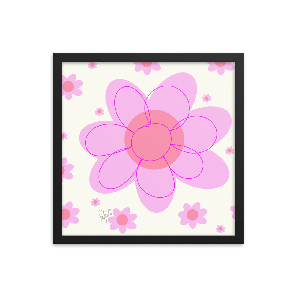 Pink Flower framed poster