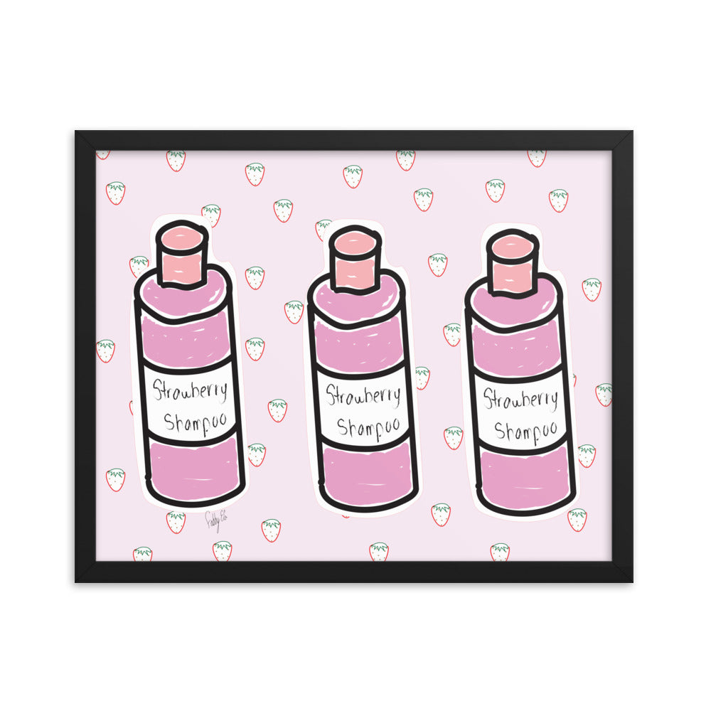 Strawberry shampoo framed poster