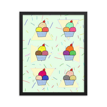 Ice cream time framed poster