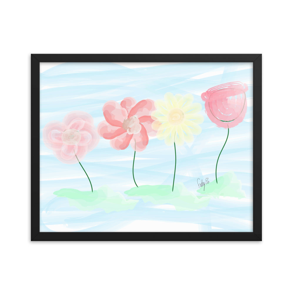 Buy myself flowers framed poster
