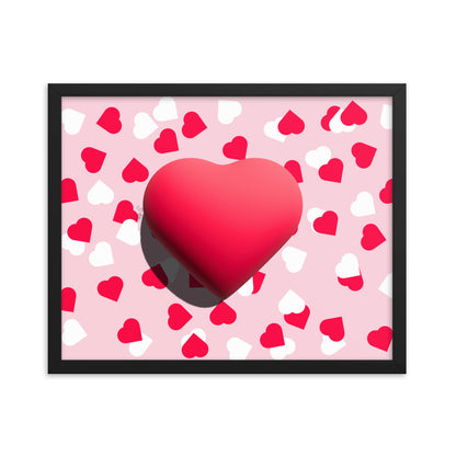 Valentines heart for love framed poster