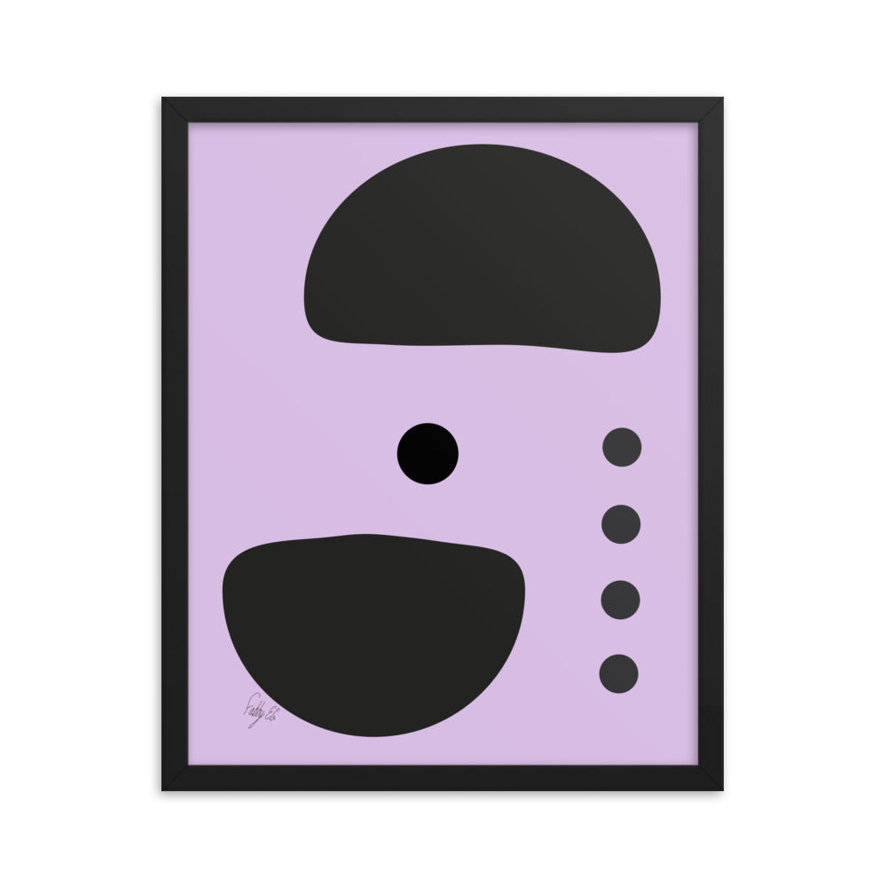 Dots taking sides fog framed poster