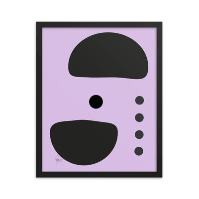 Dots taking sides fog framed poster