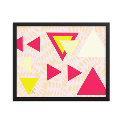 Triangular petals framed poster