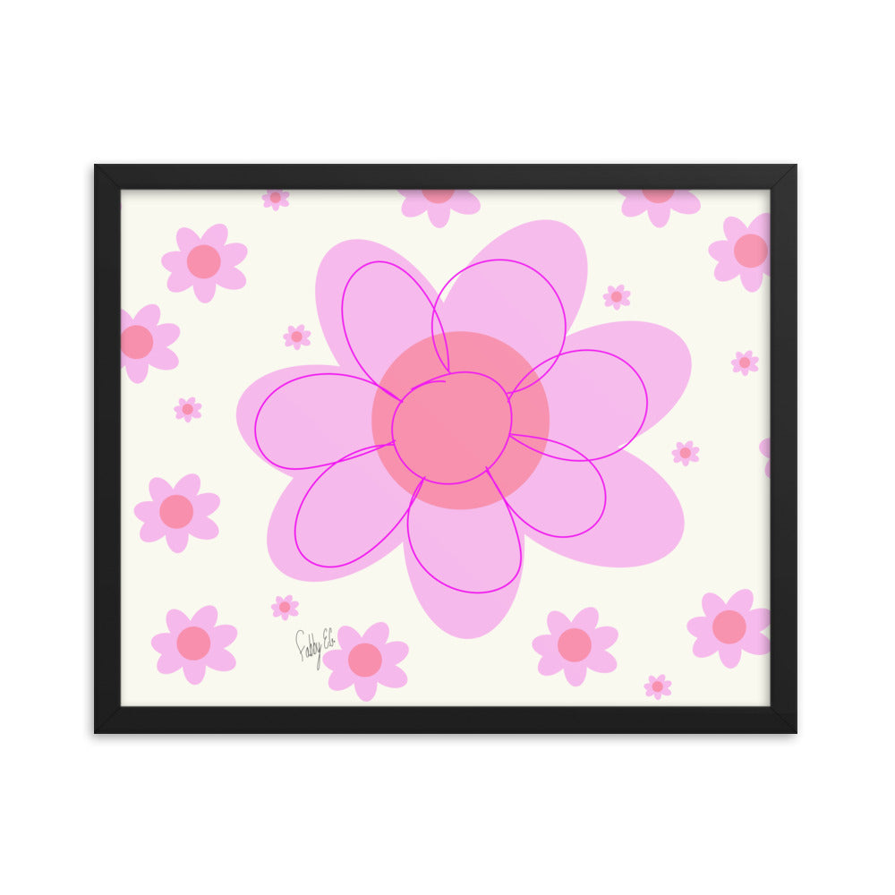 Pink Flower framed poster