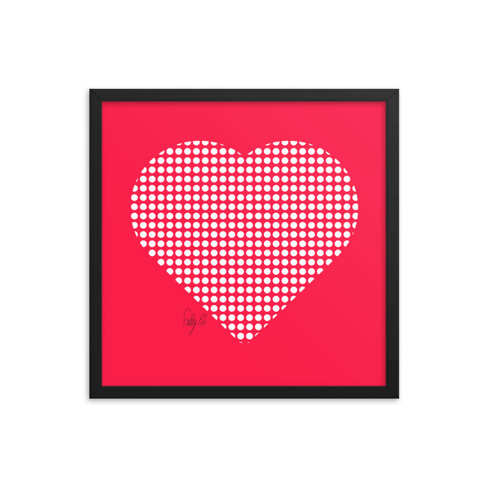 In love (dotted heart) framed poster