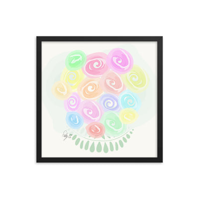 Bouquet of flowers framed poster
