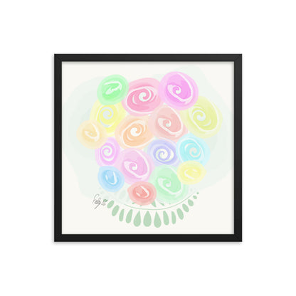 Bouquet of flowers framed poster