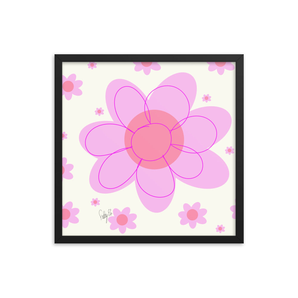 Pink Flower framed poster