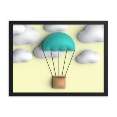 Air ballon framed poster