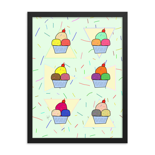 Ice cream time framed poster